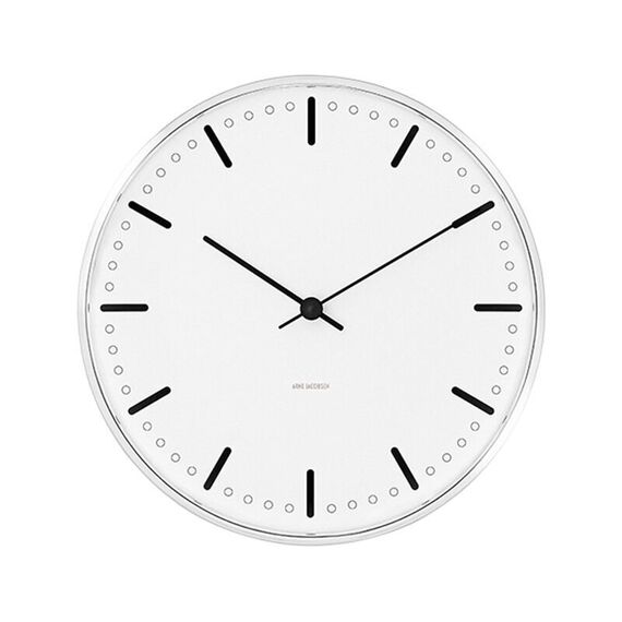 Arne Jacobsen - City Hall Wall Clock - Ø21 cm - White / Home and Kitchen Διακόσμηση Σπίτι & Κουζίνα