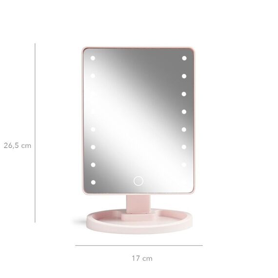 Gillian Jones - Hollywood mirror with Touch, LED light and USB-C - Rosa / Beauty Uncategorized (Beauty)