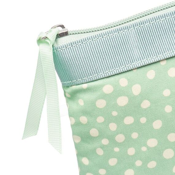 Karen Denmark - 2 pcs Cosmetic bag with handle Green/white print / Beauty Uncategorized (Beauty)
