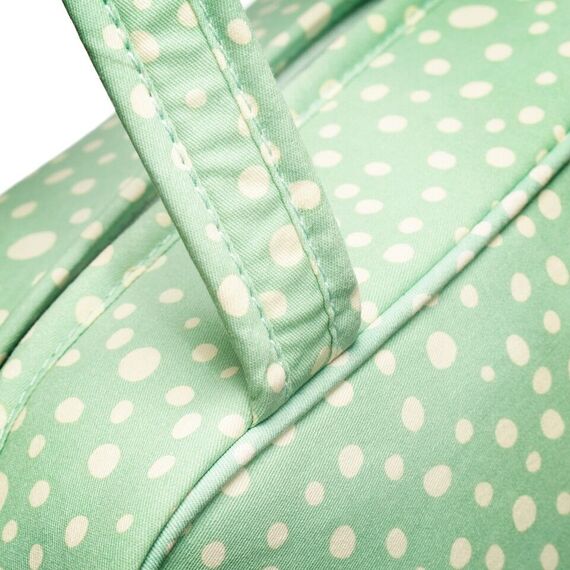 Karen Denmark - 2 pcs Cosmetic bag with handle Green/white print / Beauty Uncategorized (Beauty)