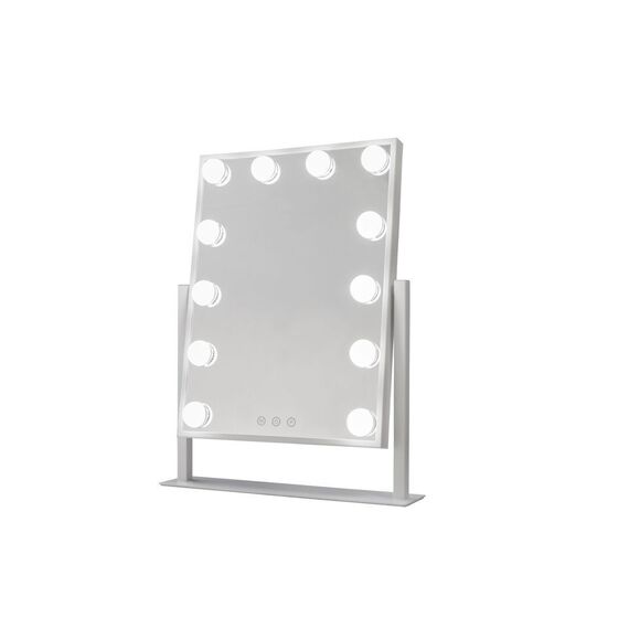 Glow Up-  Makeup Artist Mirror - Square Tilt w. 12  LED Lamps - White / Beauty Αταξινόμητα (Ομορφιά)