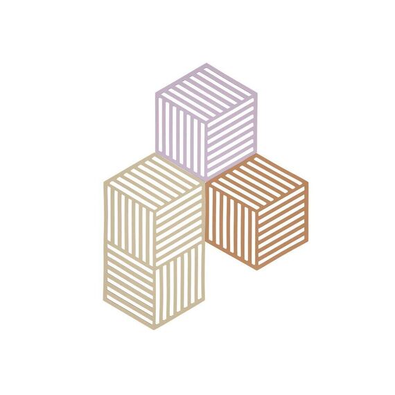 Zone Denmark - Hexagon Trivets - 3 Pieces - Lupine, Warm Sand, Light Terracotta / Home and Kitchen Uncategorized (Home & Kitchen) Home & Kitchen