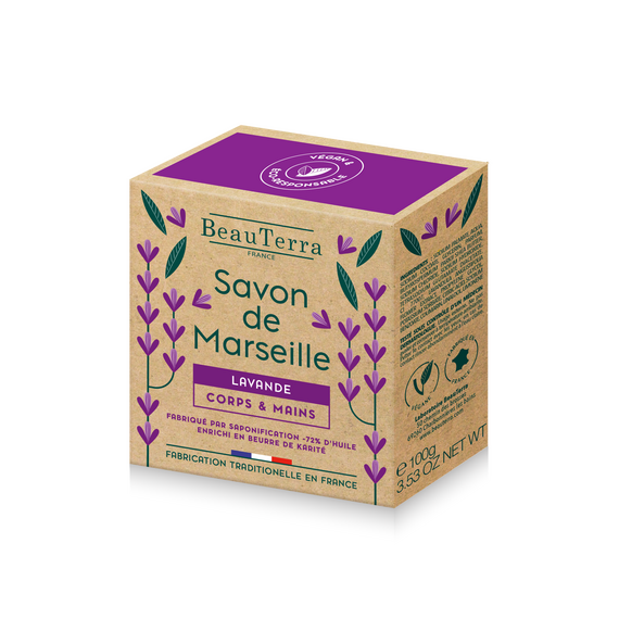 BeauTerra - Marseille Solid Soap - Lavander - 100 / Beauty Uncategorized (Beauty)