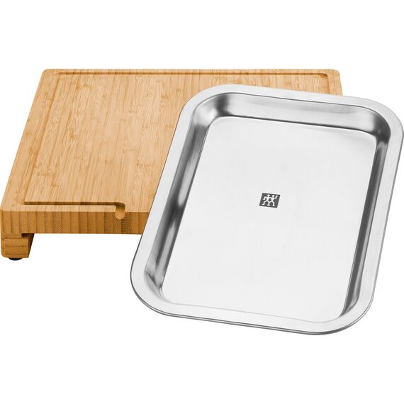 Zwilling - BBQ+ Cutting board with tray - Stainless steel - 39 cm x 30 cm - Bamboo / Home and Kitchen Αταξινόμητα (Σπίτι & Κουζίνα) Σπίτι & Κουζίνα