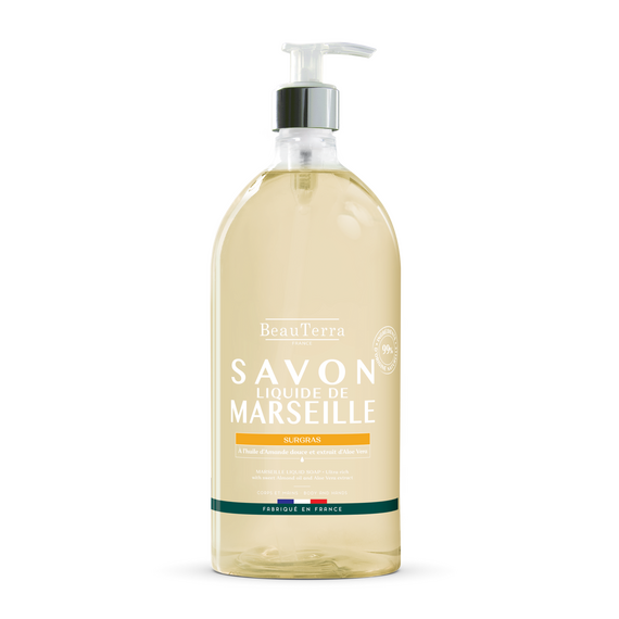 BeauTerra - Marseille Liquid Soap - Surgras Amande Douce - 1L / Beauty Uncategorized (Beauty)