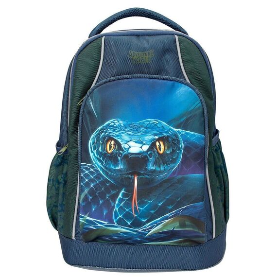 Dino World - Adventure World School Backpack With Snake - Deep Blue-Green / Luggage and Travel Gear Uncategorized (Luggages & Bags) Lugagges & Bags