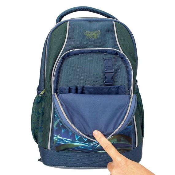 Dino World - Adventure World School Backpack With Snake - Deep Blue-Green / Luggage and Travel Gear Uncategorized (Luggages & Bags) Lugagges & Bags