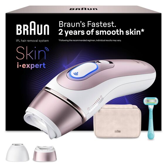 Braun - Smart IPL Skin i·expert At Home Hair Removal, With Free App, 2 Smart Heads - White/Bronze / Health and Personal Care Uncategorized (Beauty)