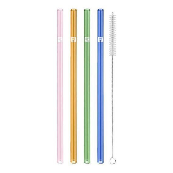 Zwilling - Sorrento Coloured Glass Straws - Set of 4 / Home and Kitchen Uncategorized (Home & Kitchen) Home & Kitchen