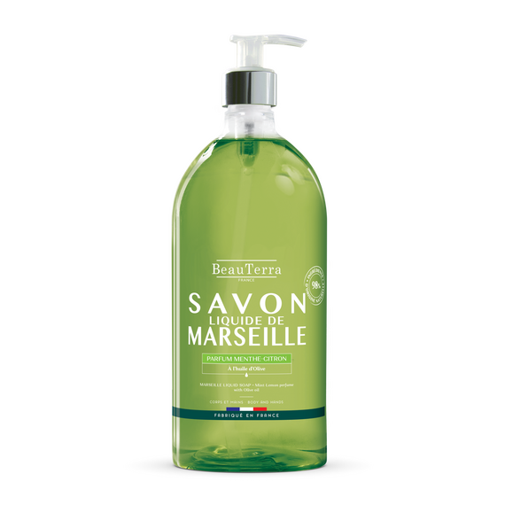 BeauTerra - Marseille Liquid soap - Menthe citron - 1L / Beauty Uncategorized (Beauty)