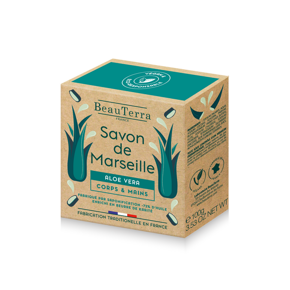 BeauTerra - Marseille Solid Soap - Aloe Vera - 100 / Beauty Αταξινόμητα (Ομορφιά)