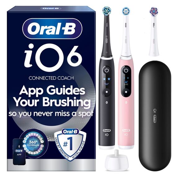 Oral B - iO6 Electric Toothbrush 2-Pack - Black & Pink / Health and Personal Care Uncategorized (Beauty)