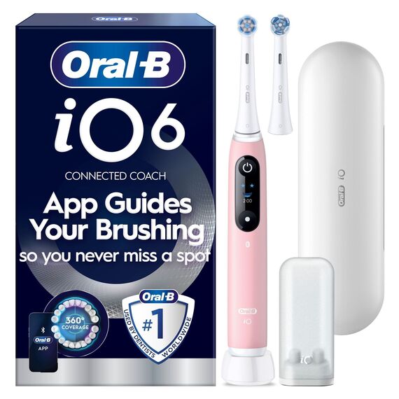 Oral B - iO6 Electric Toothbrush - Pink - 2 Brush Heads, Premium Travel Case / Health and Personal Care Αταξινόμητα (Ομορφιά)