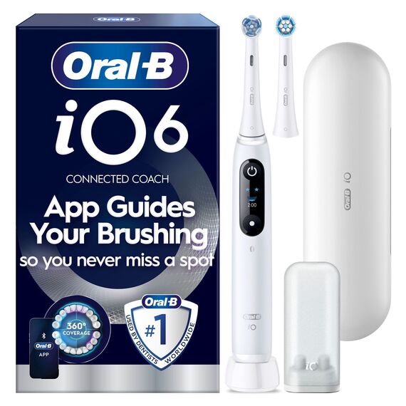 Oral B - iO6 Electric Toothbrush - White - 2 Brush Heads, Premium Travel Case / Health and Personal Care Αταξινόμητα (Ομορφιά)