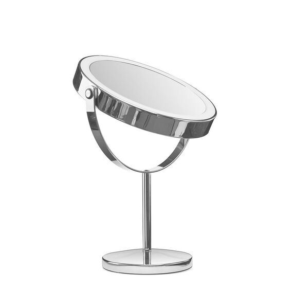 Gillian Jones - Rechargeable LED table mirror - Chrome - 21.5 cm x 35 cm x 13.5 cm, Ø 17 cm / Beauty Uncategorized (Beauty)