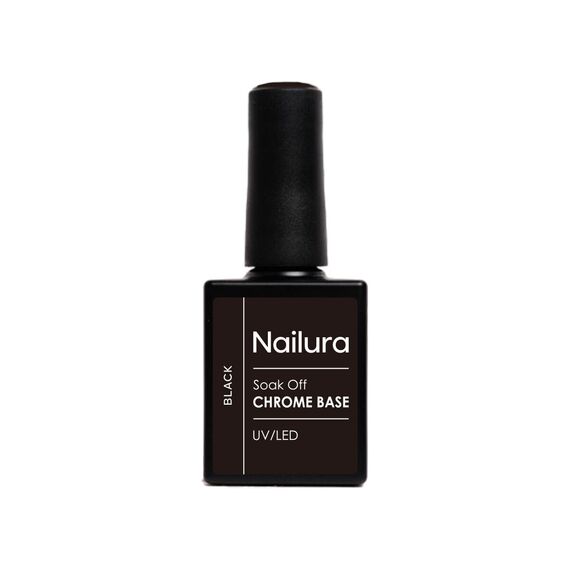 Nailura - Chrome Base Black Gel - Black - 10 ml / Beauty Uncategorized (Beauty)