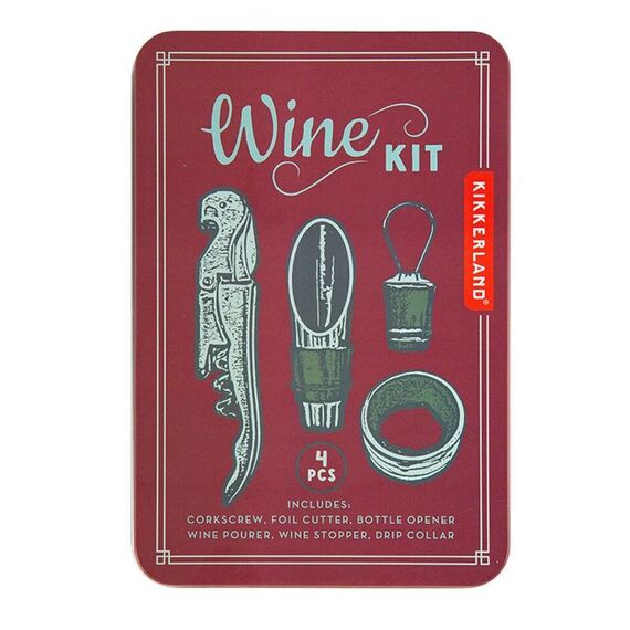 Kikkerland - Wine Kit - 6.25 x 4 x 0.75 inches / Home and Kitchen Uncategorized (Home & Kitchen) Home & Kitchen