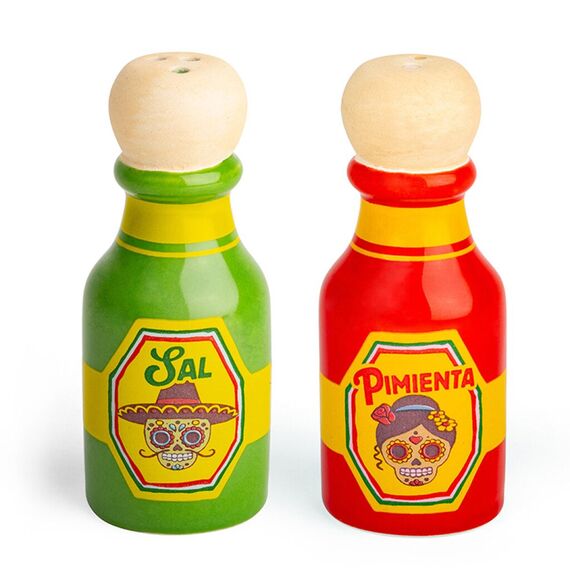 Kikkerland - Hot Sauce Salt & Pepper Shakers - 1.5 inches in diameter and 3.5 inches in height / Home and Kitchen Uncategorized (Home & Kitchen) Home & Kitchen