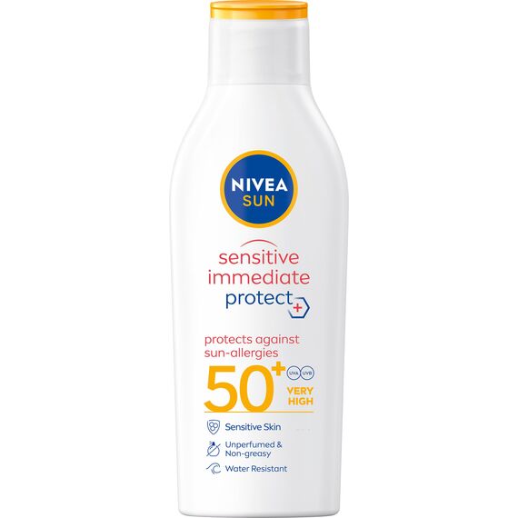 Nivea - Sensitive Immediate Protect Sun-Allergy Lotion SPF 50+ - 200 ml / Beauty Uncategorized (Beauty)