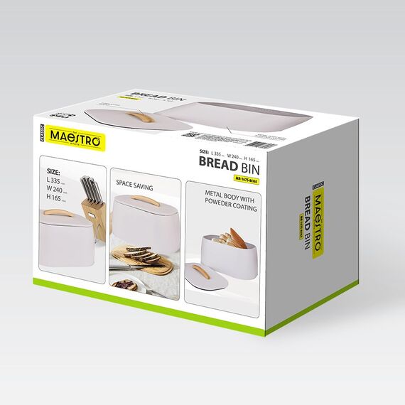 Breadbox MAESTRO MR-1675-BEIGE Beige Kitchen Home & Kitchen