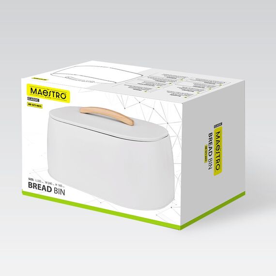 Breadbox MAESTRO MR-1675-WHITE White Κουζίνα Σπίτι & Κουζίνα