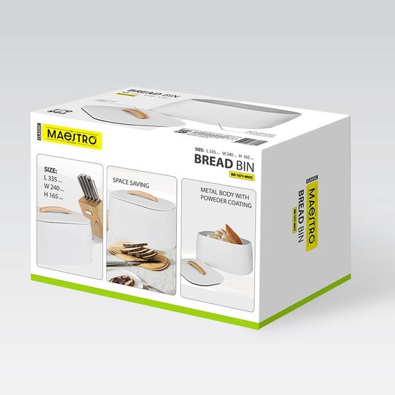 Breadbox MAESTRO MR-1675-WHITE White Κουζίνα Σπίτι & Κουζίνα