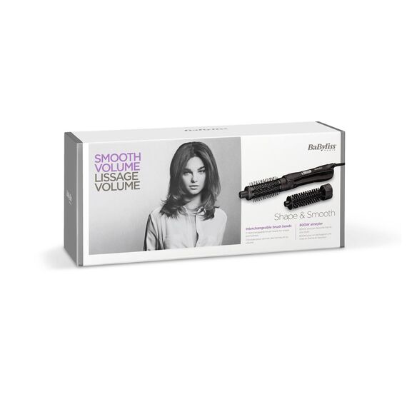 BaByliss Shape & Smooth Straightening brush Warm Black 800 W 78.7" (2 m) Εργαλεία Μαλλιών Περιποίηση Μαλλιών
