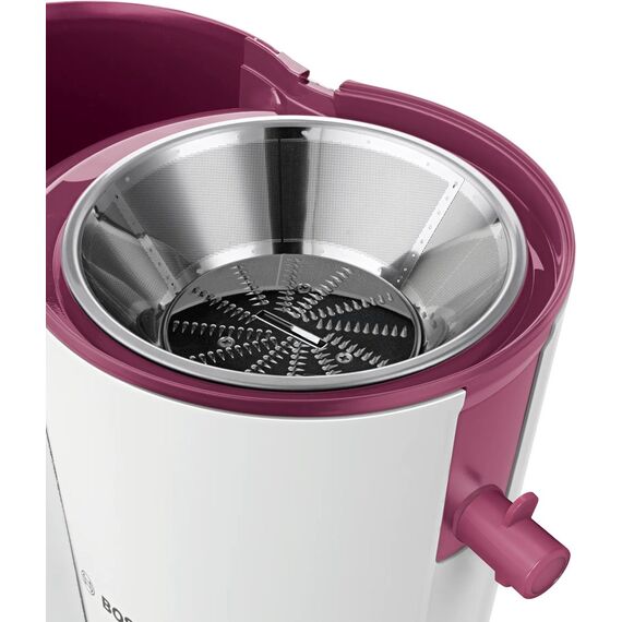 Bosch MES25C0 juice maker Centrifugal juicer Cherry,Transparent,White 700 W Juicers Appliances