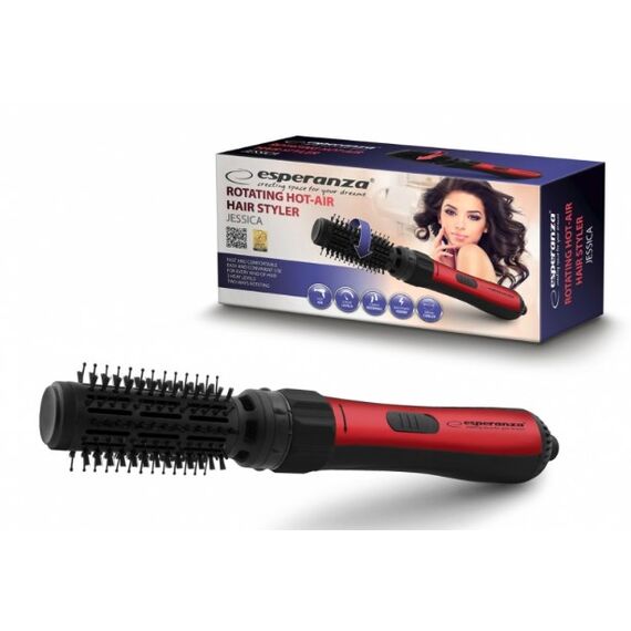 Esperanza EBL008 hair styling tool Hot air brush Black,Red 1.8 m 1000 W Εργαλεία Μαλλιών Περιποίηση Μαλλιών