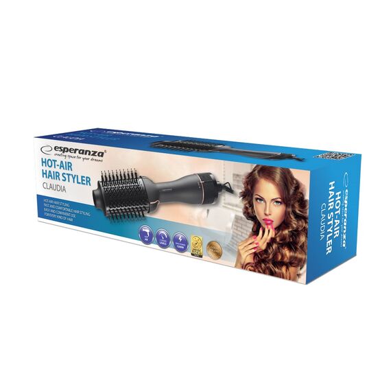 Esperanza EBL015 hair styling tool Hot air brush Black 1200W Εργαλεία Μαλλιών Περιποίηση Μαλλιών