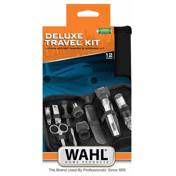 Wahl Travel Kit Deluxe Black, Stainless steel Εργαλεία Μαλλιών Περιποίηση Μαλλιών
