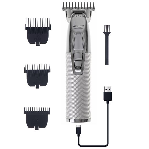 Adler AD 2836S beard trimmer Battery 4 6 mm Silver Hair Tools Hair Care