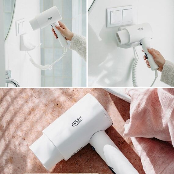 Adler AD 2285w Hotel hair dryer white Εργαλεία Μαλλιών Περιποίηση Μαλλιών