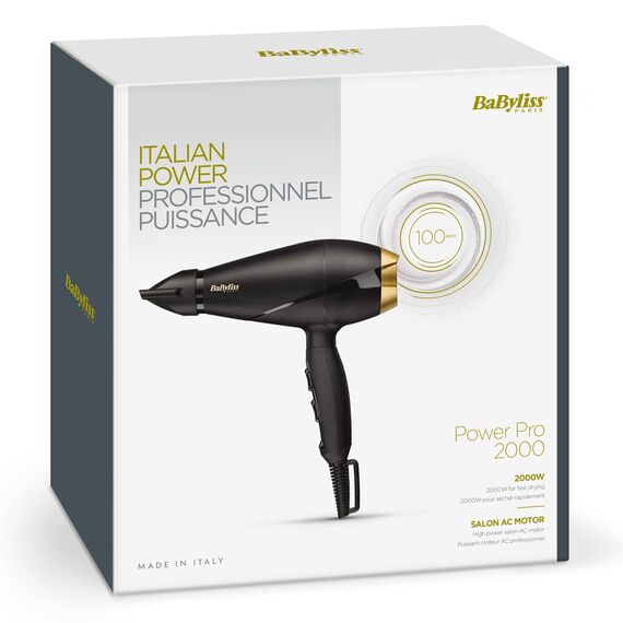 BaByliss 6704E hair dryer 2000 W Black, Gold Εργαλεία Μαλλιών Περιποίηση Μαλλιών