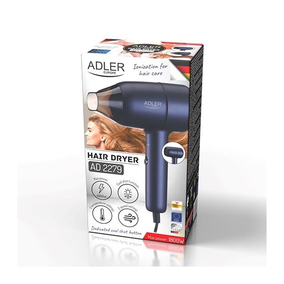 Hair dryer ADLER AD 2279b Blue Εργαλεία Μαλλιών Περιποίηση Μαλλιών