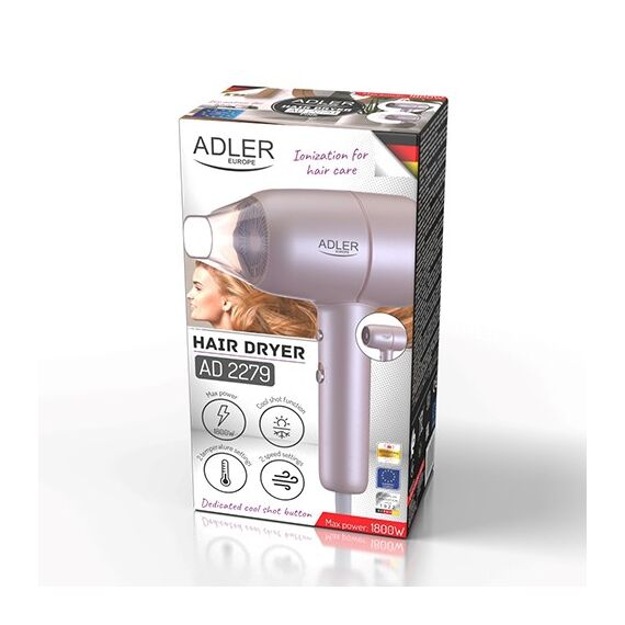 Hair dryer ADLER AD 2279p Pink Εργαλεία Μαλλιών Περιποίηση Μαλλιών