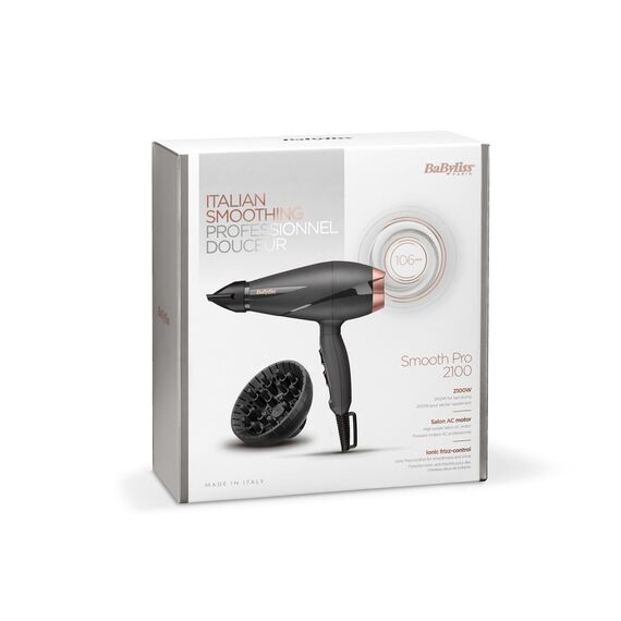 BaByliss Smooth Pro 2100 2100 W Black, Pink gold Εργαλεία Μαλλιών Περιποίηση Μαλλιών