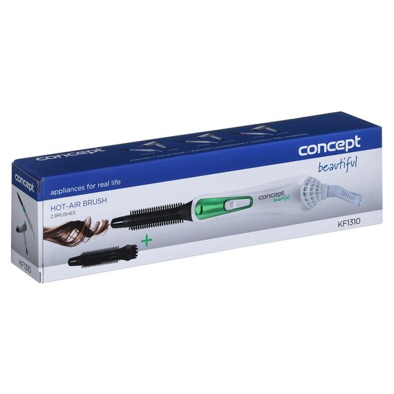 Concept KF-1310 Hot air brush Green, White 400 W 0.19 m Hair Tools Hair Care
