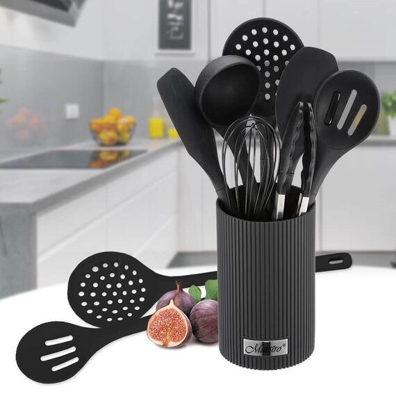 Kitchen utensils MAESTRO MR-1542-BLACK 8 elements Black Kitchen Home & Kitchen