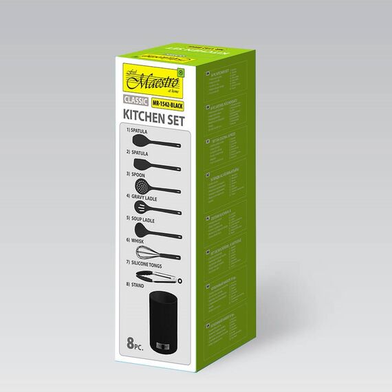 Kitchen utensils MAESTRO MR-1542-BLACK 8 elements Black Kitchen Home & Kitchen