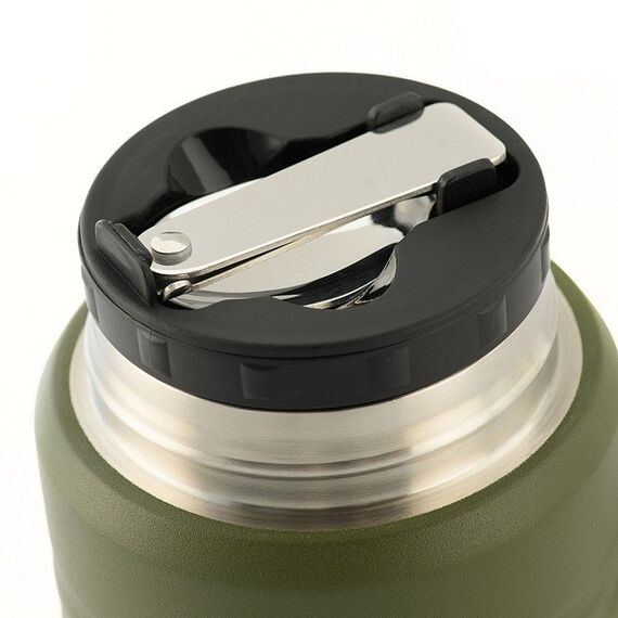 M-Tac UN-R02-750A Food thermos with foldable stainless steel spoon, 750 ml, olive green Κουζίνα Σπίτι & Κουζίνα