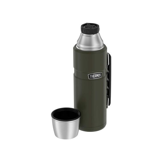 THERMOS 470 ml thermos flask with cup holder - army green Κουζίνα Σπίτι & Κουζίνα