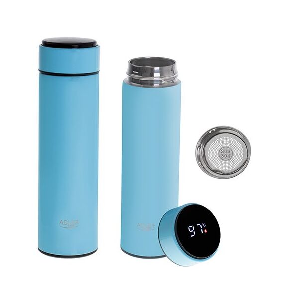 THERMOS WITH LED ADLER AD 4506BL BLUE Kitchen Home & Kitchen