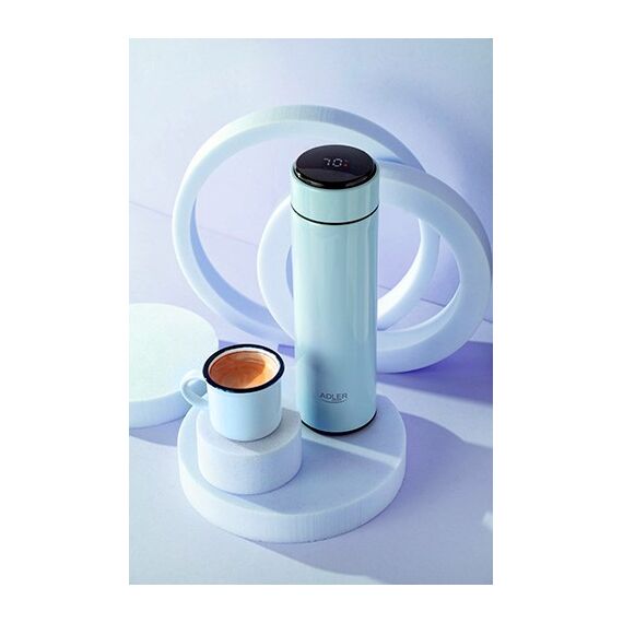 THERMOS WITH LED ADLER AD 4506BL BLUE Kitchen Home & Kitchen