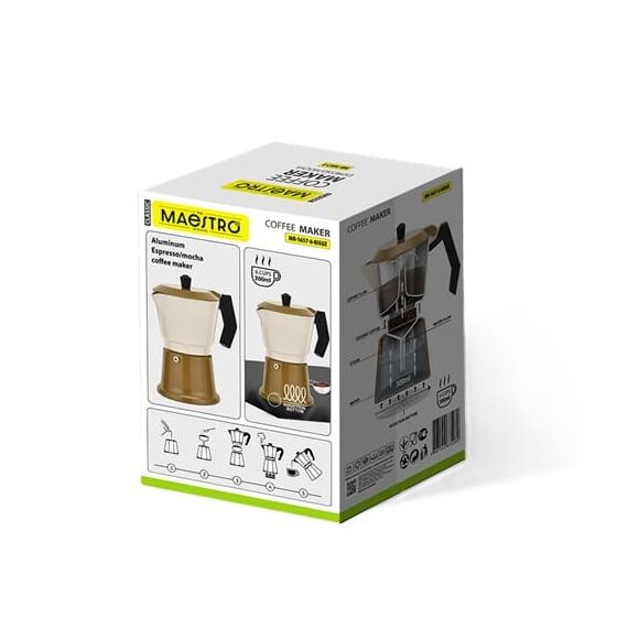 Aluminium moka pot MR-1657-6-BEIGE MAESTRO Coffee Machines Appliances