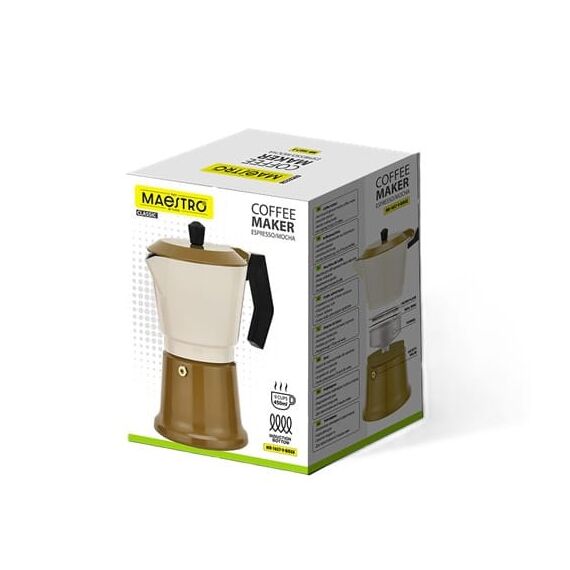 Aluminium moka pot MR-1657-9-BEIGE MAESTRO Coffee Machines Appliances