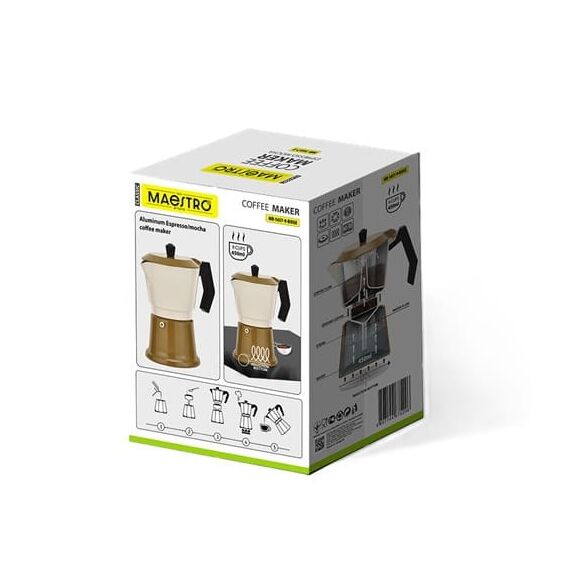 Aluminium moka pot MR-1657-9-BEIGE MAESTRO Coffee Machines Appliances