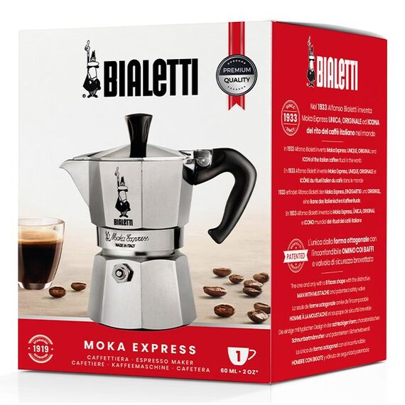 Bialetti Moka Express Moka pot 0.06 L Aluminium, Black Καφετιέρες Συσκευές