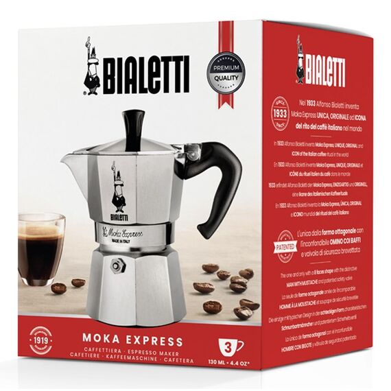 Bialetti Moka Express Moka pot 0.2 L Aluminium, Black Καφετιέρες Συσκευές