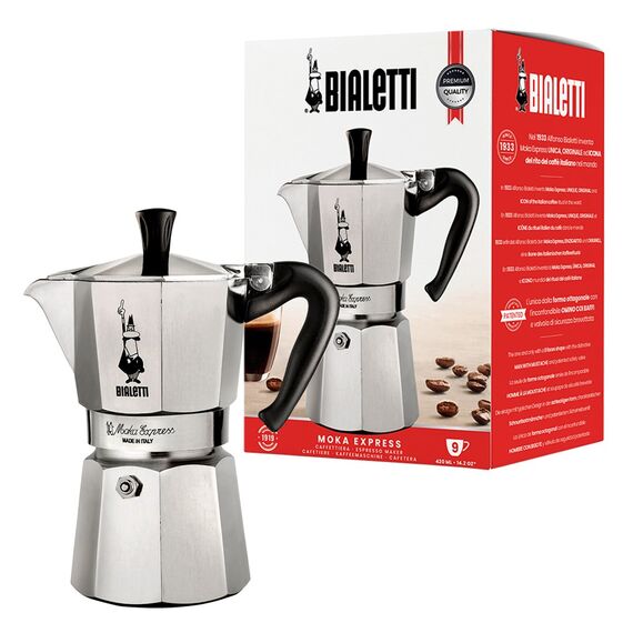 Bialetti Moka Express Moka pot 0.55 L Black, Silver Coffee Machines Appliances